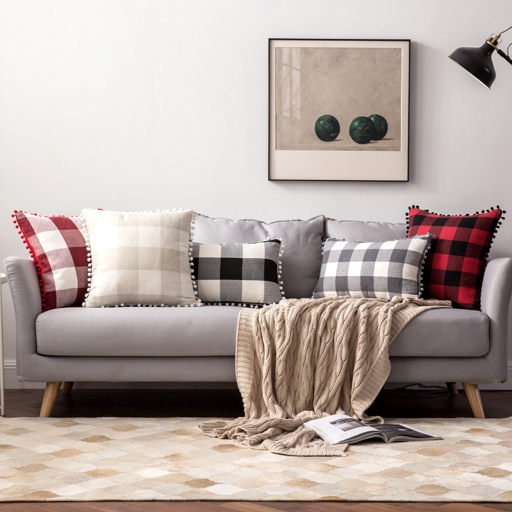 buffalo check pillow cases