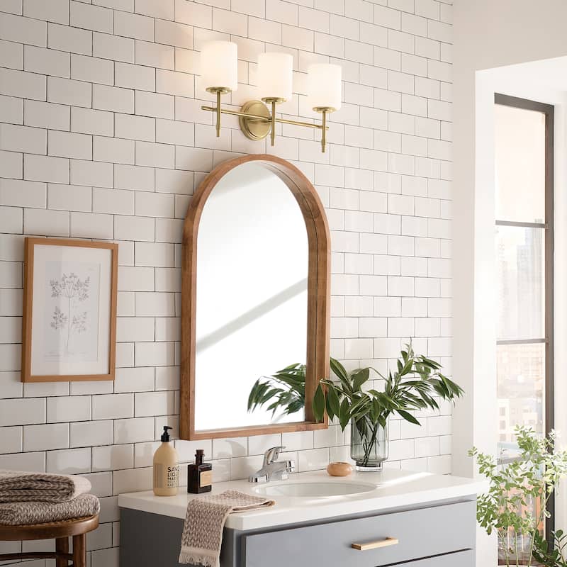 Kichler Lighting Ali 23.25 in. 3-Light Brushed Natural Brass Vanity Light