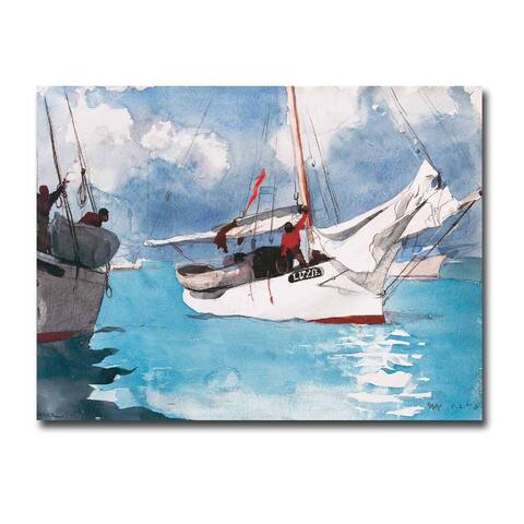 Fishing Boats Key West by Winslow Homer Gallery Wrapped Canvas Giclee Art (24 in x 32 in)