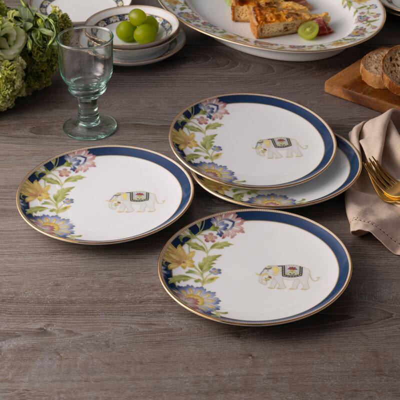 Tusker Garden Set Of 4 Salad Plates, 8.25"