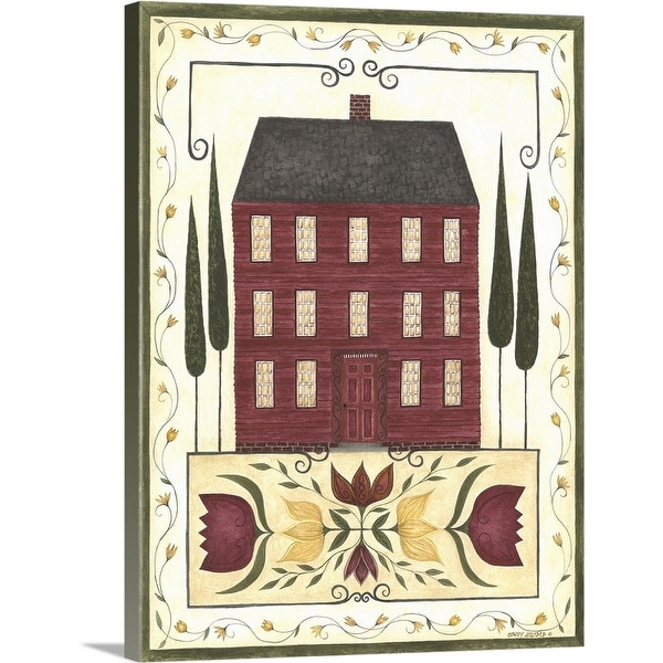 "Red House" Canvas Wall Art