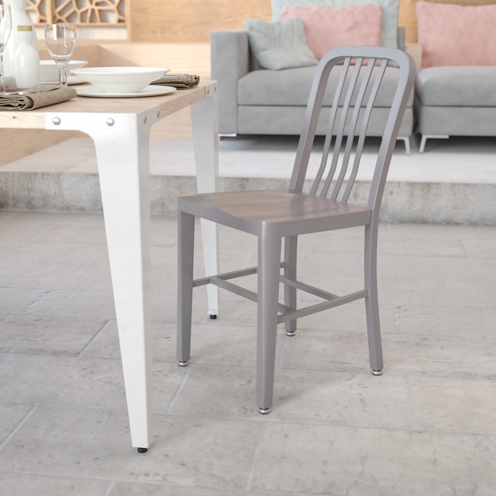 Metal Indoor-Outdoor Chair - 15.5"W x 20"D x 33.25"H