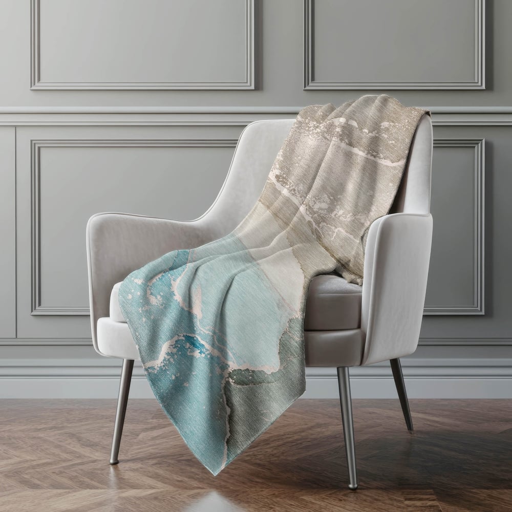 Premium Machine Washable Abstract Contemporary Sherpa Throw Blanket
