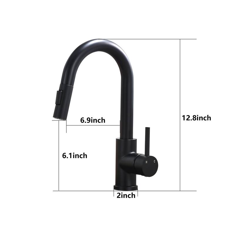 Topcraft Single Handle Stainless Steel Bar Faucet with Sprayer On