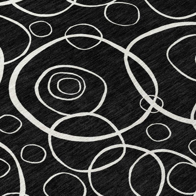 Machine Washable Indoor/ Outdoor Contemporary Nexus Chantille Rug