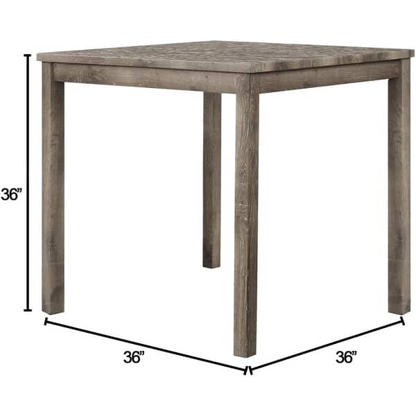 5 Piece Transitional Counter Dining Set 36-inch Square Dining Table ...