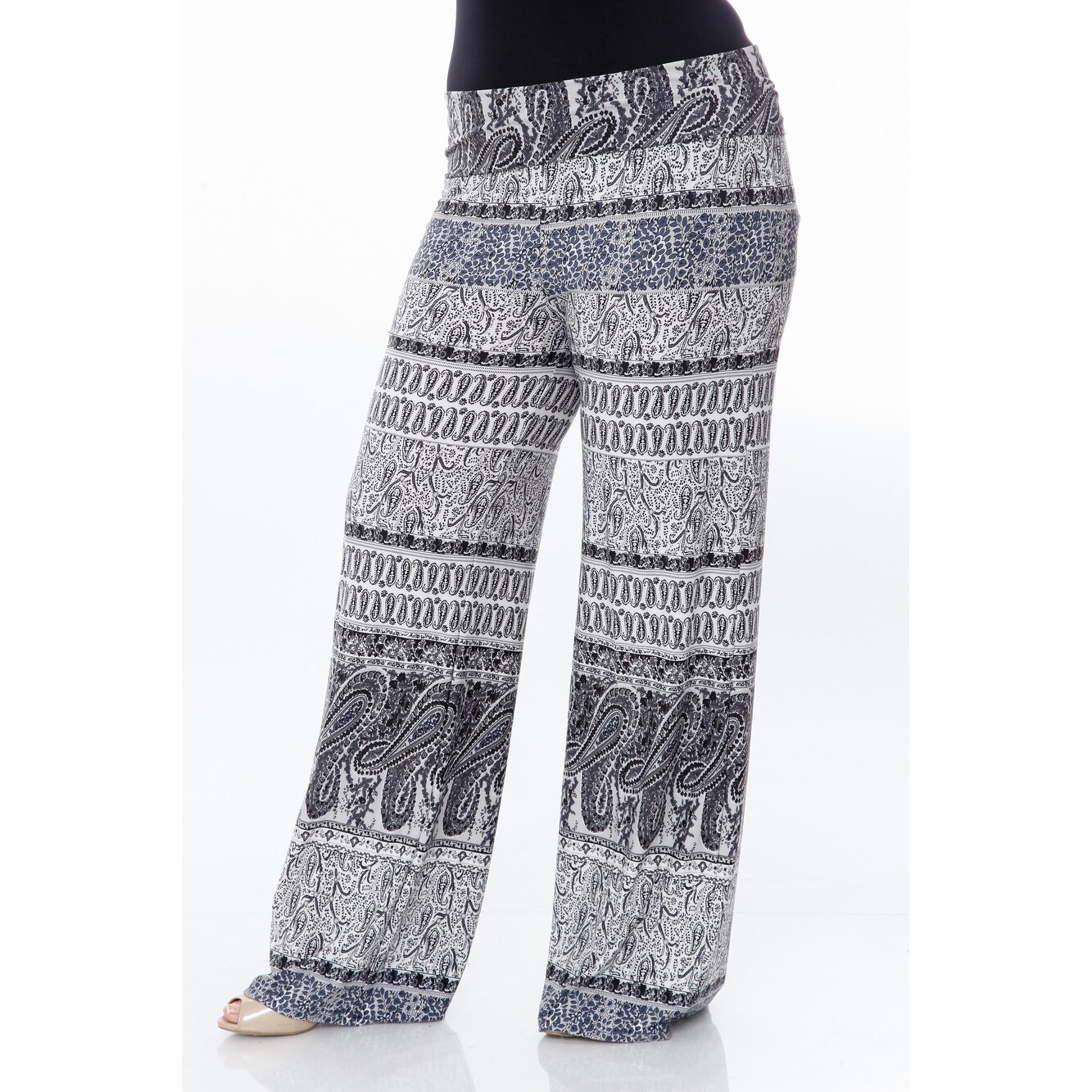 plus size printed palazzo pants