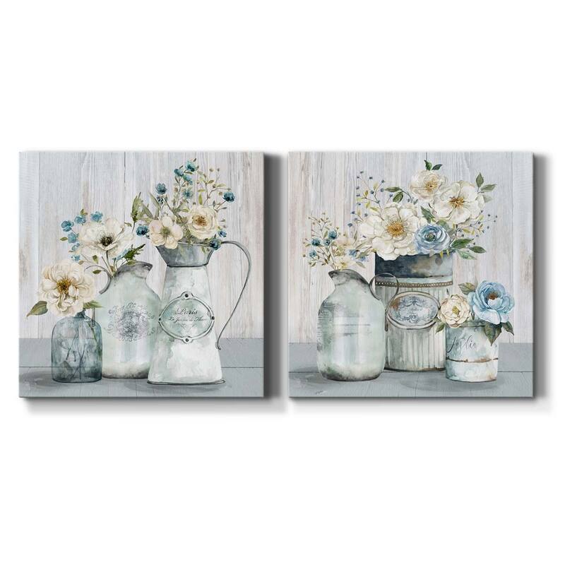 French Garden Flowers I-Premium Gallery Wrapped Canvas - Ready to Hang - 10X10