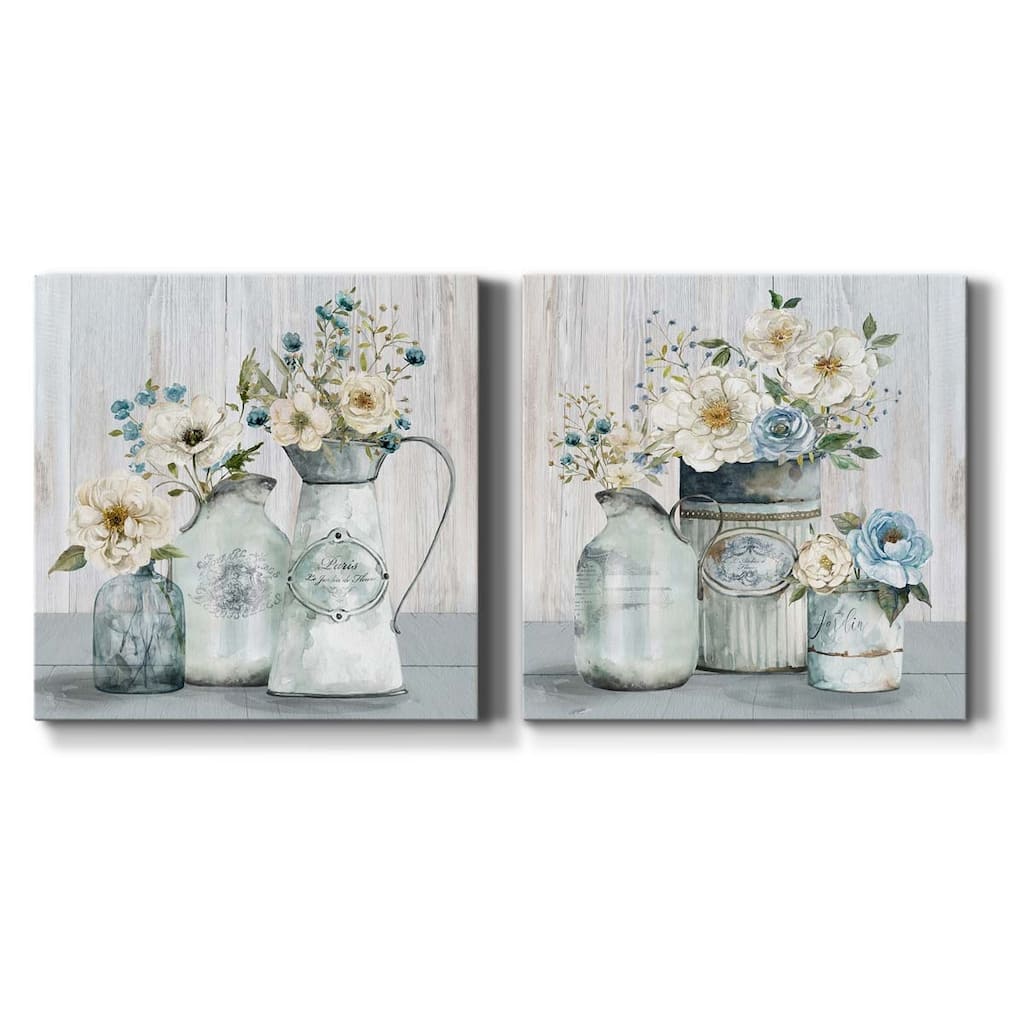 French Garden Flowers I-Premium Gallery Wrapped Canvas - Ready to Hang