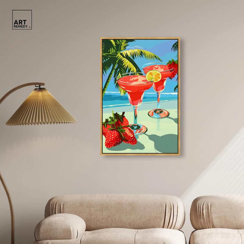 Strawberry Daiquri Breeze Canvas by Art Remedy