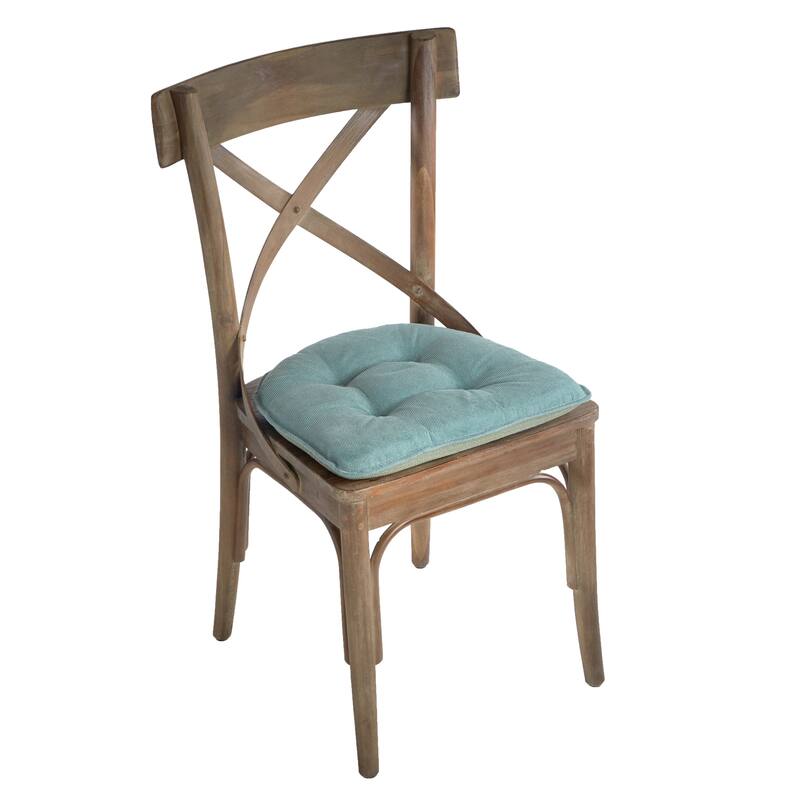 Twillo Marine Tufted Chair Pad - Set of 4 - Marine Blue