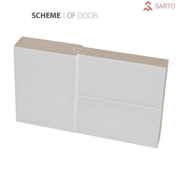 French Double Pocket Doors Frames / Quadro 4055 White Silk Frosted