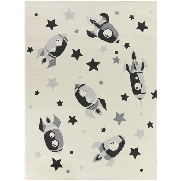 slide 2 of 4, Mod-Tod Rocket Dreams Kids Area Rug 3'11" x 5'7"