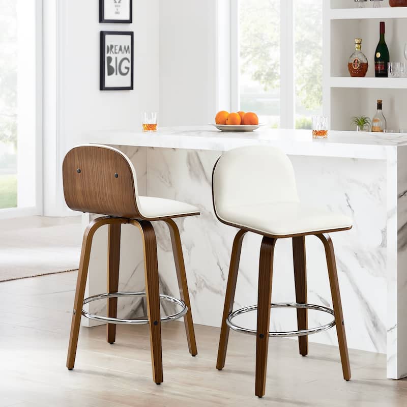 Upholstered Wood Swivel Bar Stools/ Counter Stool