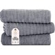 preview thumbnail 28 of 61, Classic Turkish Towels Cotton Bath Sheets Set of 3 Oversized Ribbed Towels, Ultra-Soft & Absorbent - 40x65 Grey