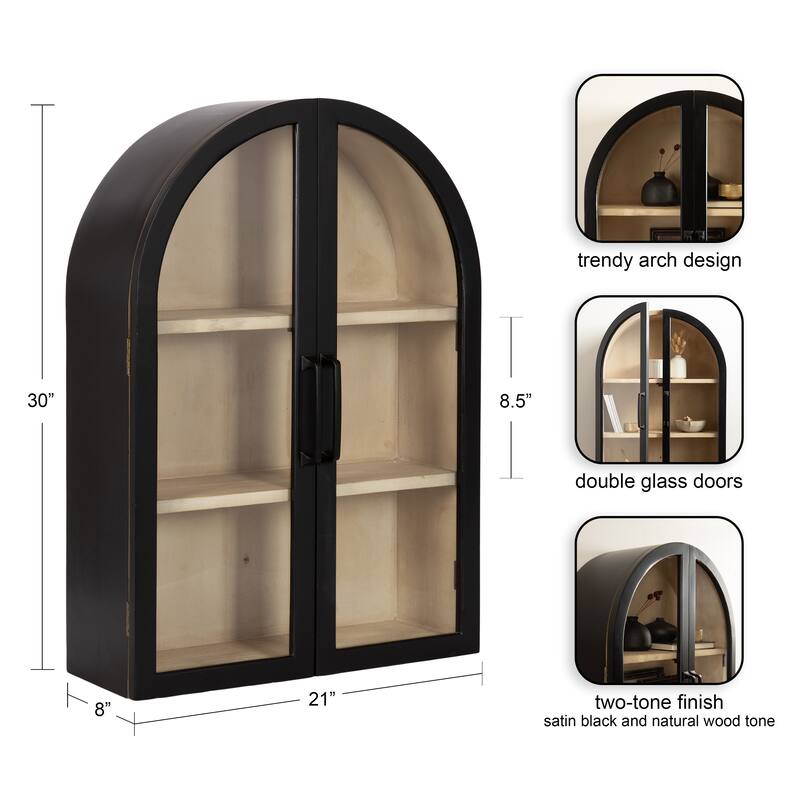 Kate and Laurel Arcott Arch Wall Cabinet