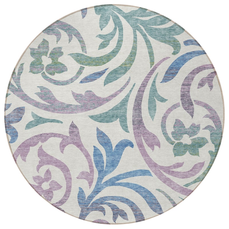 HomeRoots Floral Transitional Rectangle Outdoor Rug