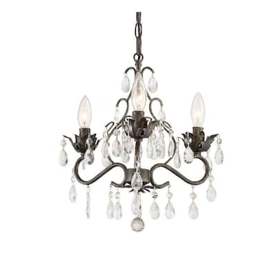 Crystorama Lighting Group Paris Market 3 Light 13" Wide Hand Cut