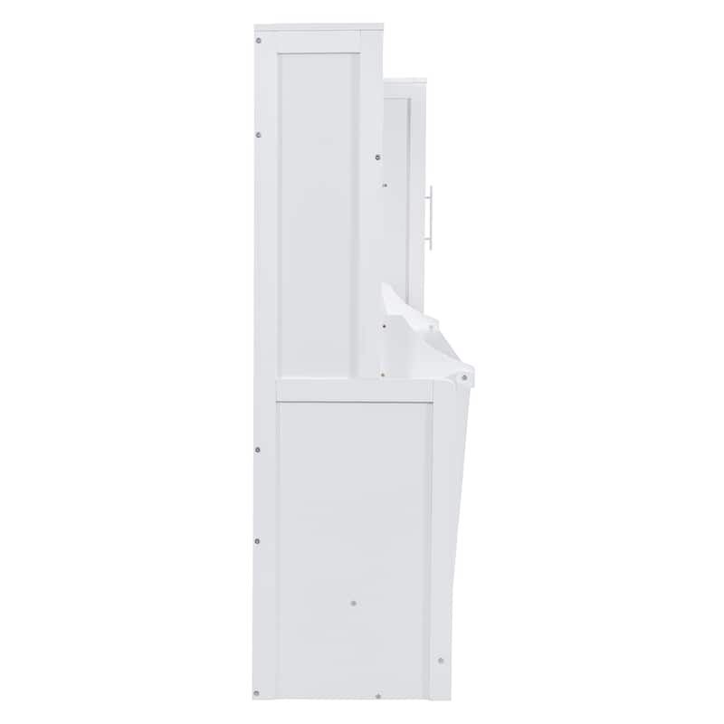 Murphy Bed with Integrated Storage, Full Size Wall Bed with Closet and Drawers