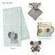 preview thumbnail 2 of 6, Lambs & Ivy 4-Piece Elephant Baby Gift Set - Blanket, Plush, Lovey & Soft Book - Crib