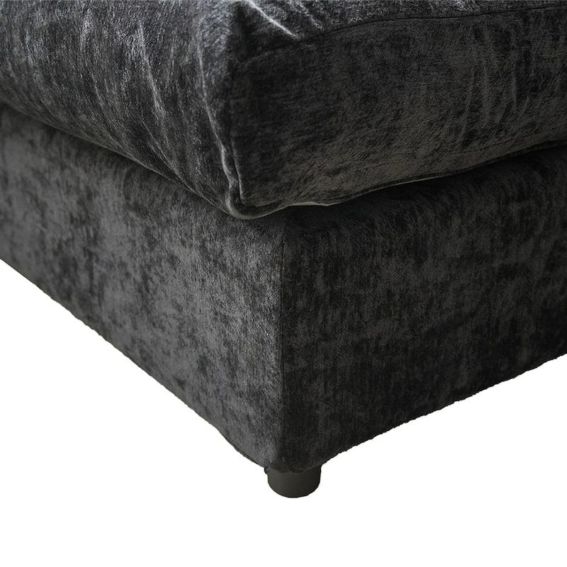 100.5'' V-shape Cloud Corner Sectional Sofa Chenille 5-Piece Modular Couch for Living Room Set