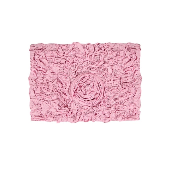 Bell Flower Collection Cotton Bath Rug 17"x24". Opens flyout.