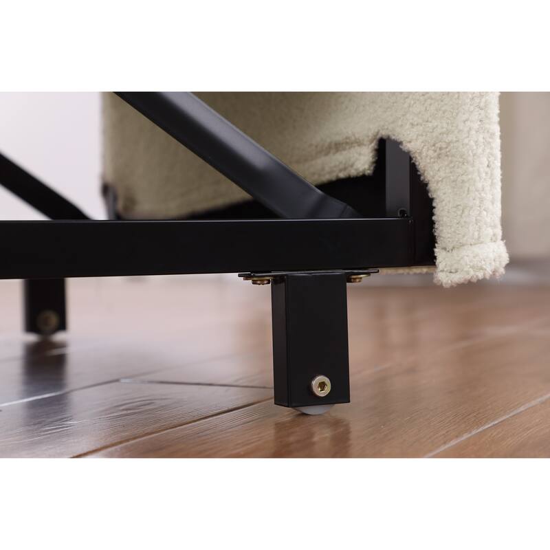 Yellow Beige Recliners Chaise Lounges Sleeper Sofa Bed w/ Pillow Bed