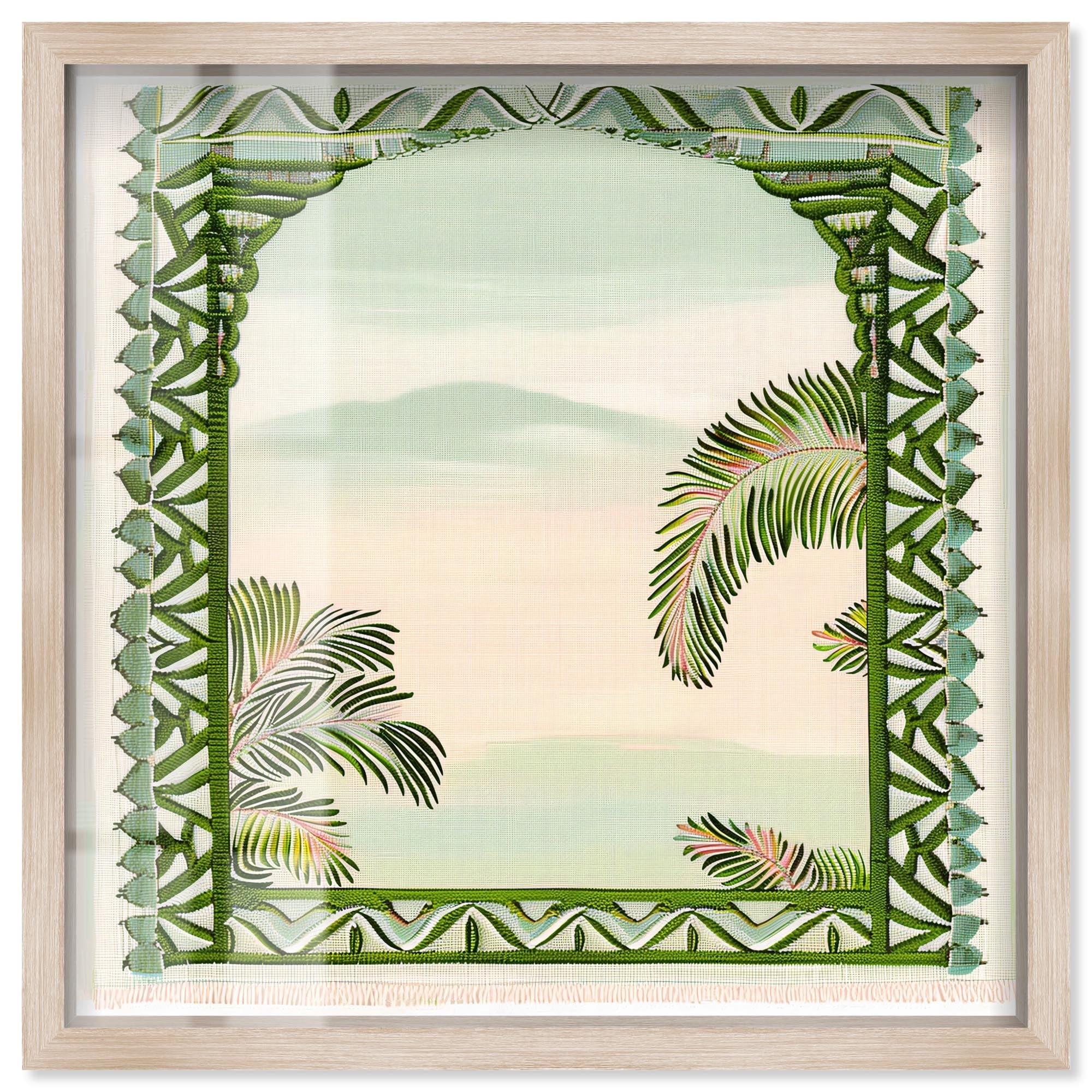 Palm View Vista Shadowbox by Art Remedy