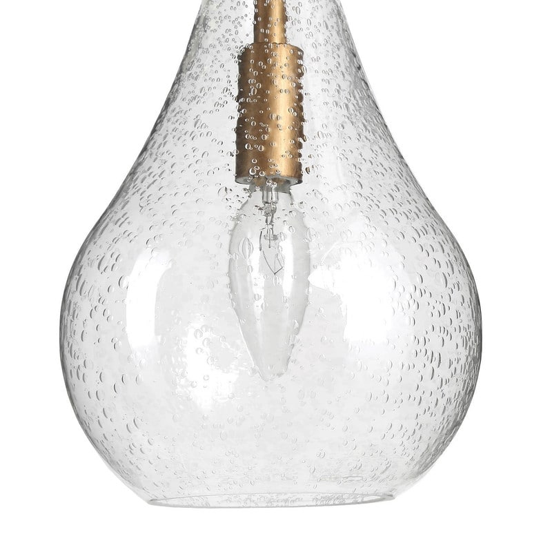 Marro Modern Farmhouse Mini Pendant Seeded Glass Teardrop Islands Lights for Dining Room