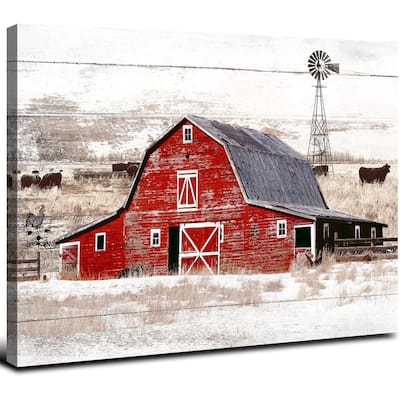 Barn Wall Art Country Red Barn Pictures Wall Decor