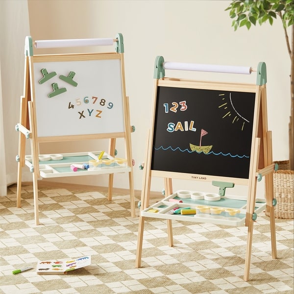 slide 2 of 9, Tiny Land® Magnitales Easel for Kids - Green Green