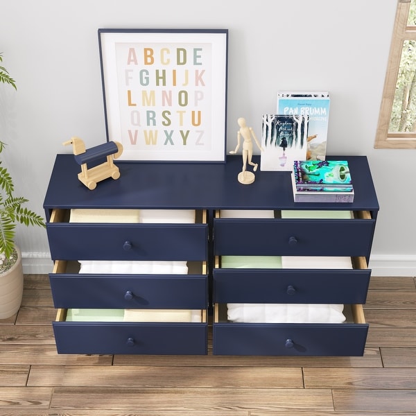 Max & Lily Classic 6-drawer Solid Wood Wide Dresser - On Sale