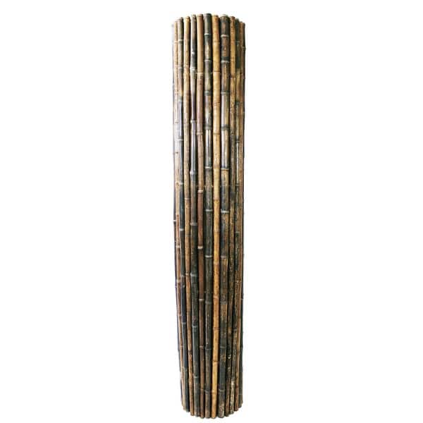 Bamboo Decorative Fence Panel Natural Black 6 ft H x 8 ft L