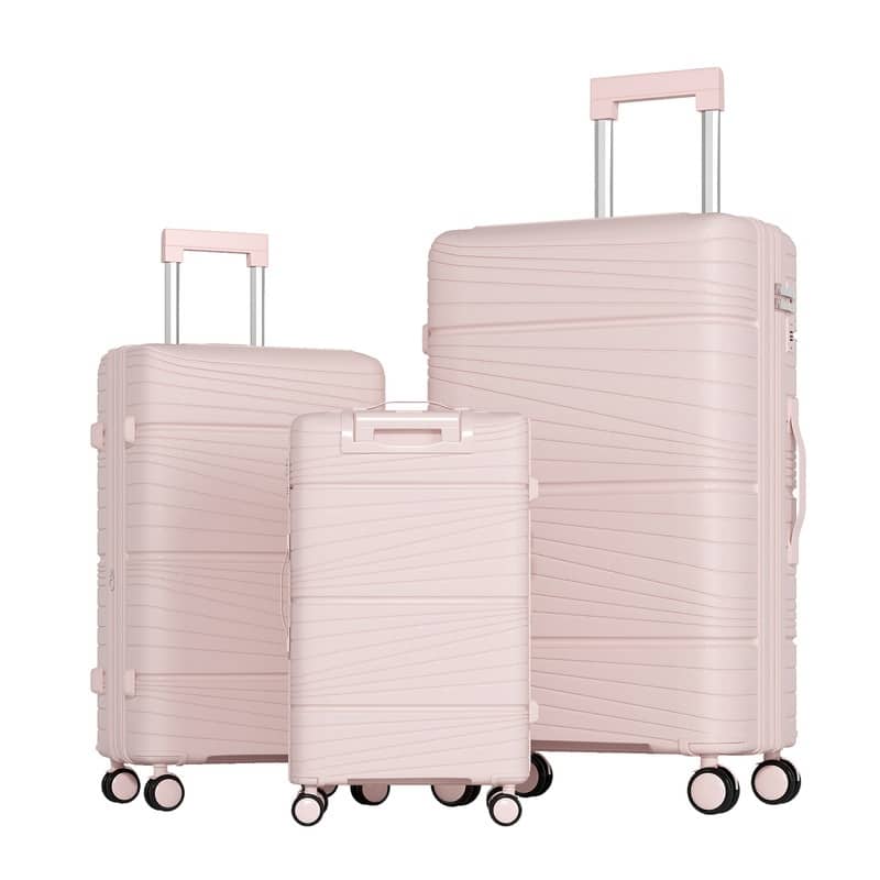 Mixoy Light weight Luggage with Spinner Wheels & YKK Zipper, 3-Piece Suitcase ABS Hardside Luggage Set with TSA Lock