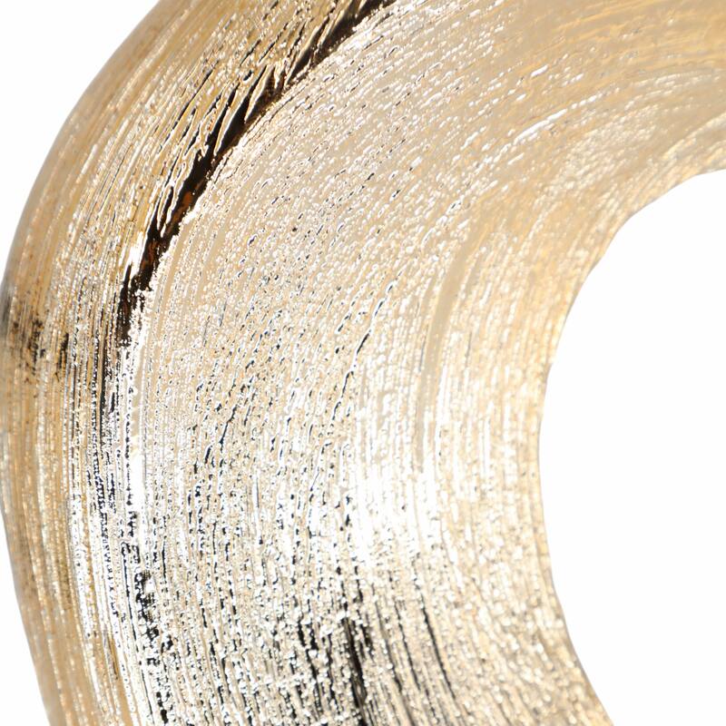 Modern Ceramic Textured Oval Cut-Out Vase - Home Decor - 13"