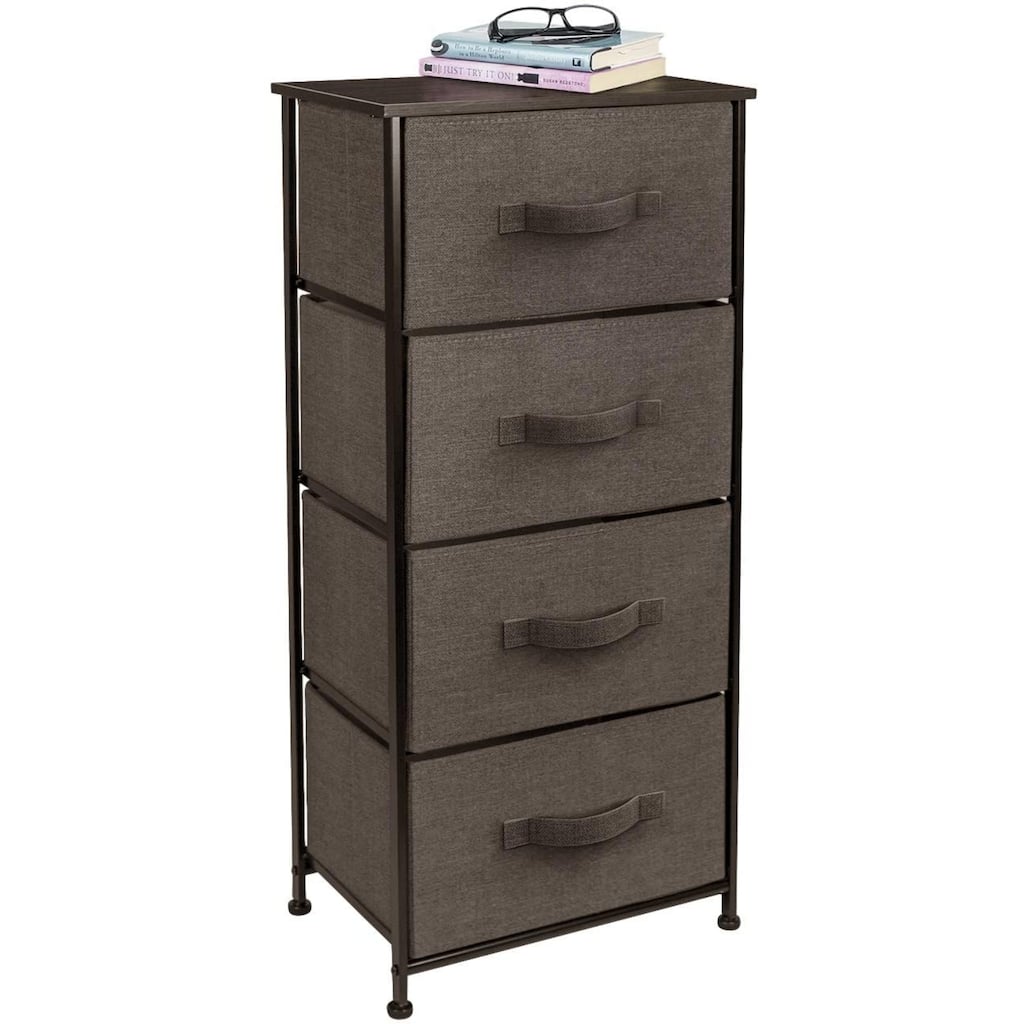 4 Drawer Bedside Nightstand Chest Tower Bedroom Dresser, Assorted Colors
