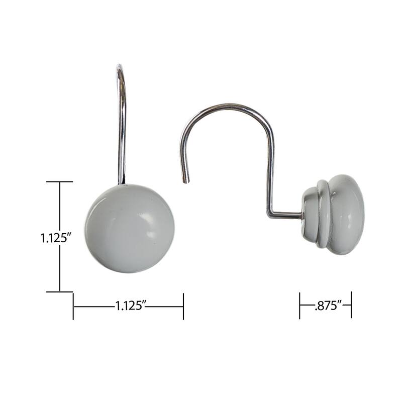 Creative Scents Shower Curtain Hooks - Set of 12