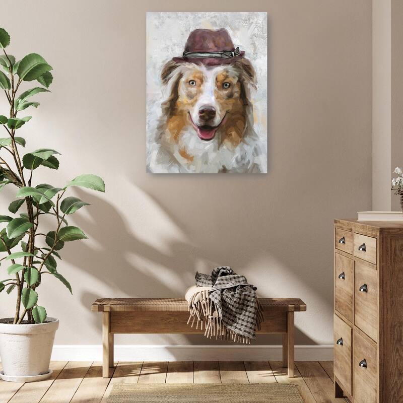 Hat Happy IV By Studio Arts Canvas Art Print
