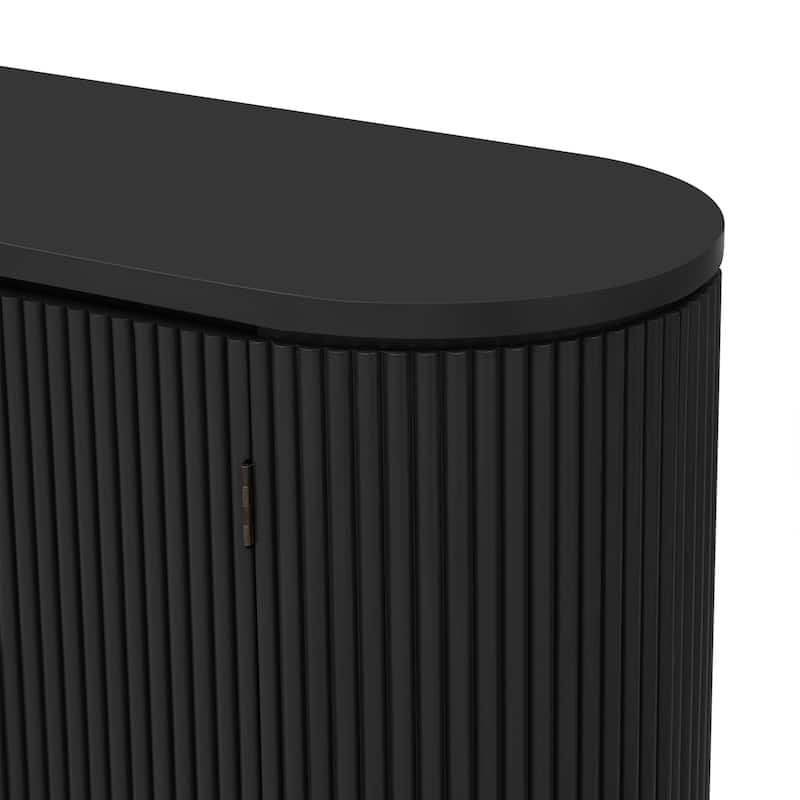Vertical Striped Door Storage Cabinet