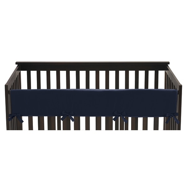 Navy crib deals rail cover