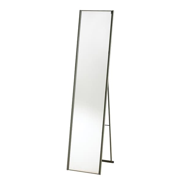 Adesso WK2444-22 Alice Floor Mirror - Satin Steel