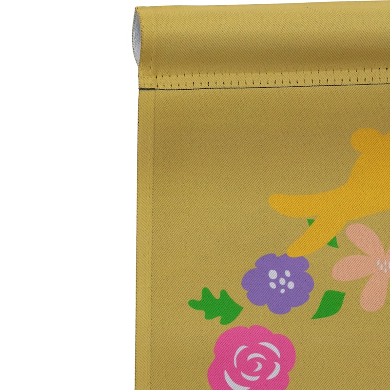 Hopping Bunnies "Happy Easter" Floral Outdoor Garden Flag 18" x 12.5" - 18" x 12.5"