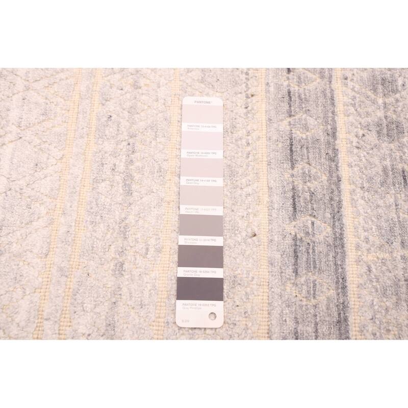 ECARPETGALLERY Hand Loomed Elysian Light Grey Rug - 6'9 x 9'8