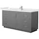 Option Dark Gray / White Quartz Top / Brushed Nickel