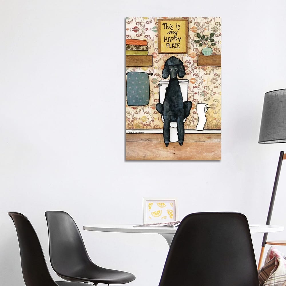 iCanvas "Happy Place Poodle" by Jamie Morath Canvas Print
