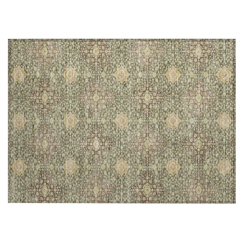 Machine Washable Indoor/ Outdoor Traditional Columbus Chantille Rug