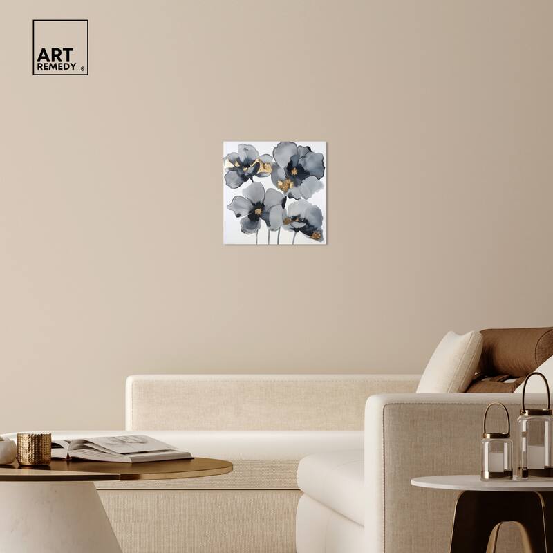 Art Remedy Drama Flora Gallery Wrapped Floral Fine 1 Piece Canvas Wall Art