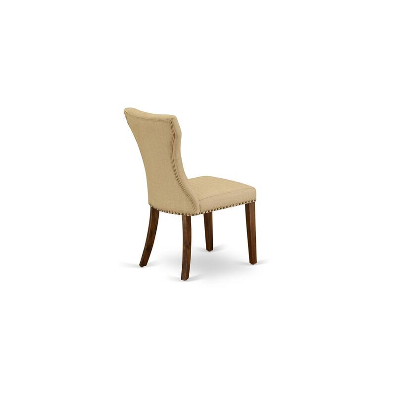 East West Furniture 11 Piece Dining Table Set- a Dining Table and 10 Linen Fabric Chairs(Finish Options)