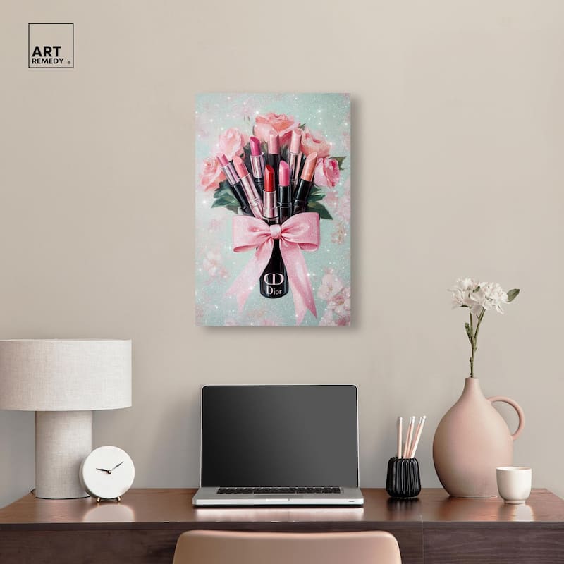 Petitie Bouquet of Lipsticks Canvas by Art Remedy, Gallery Wrapped