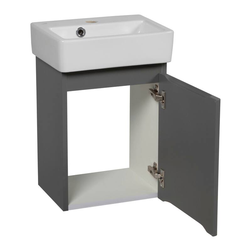 Modern Wall-Mounted Bathroom MINI-Vanity with Washbasin | Comfort Collection mirror Omega 24" included